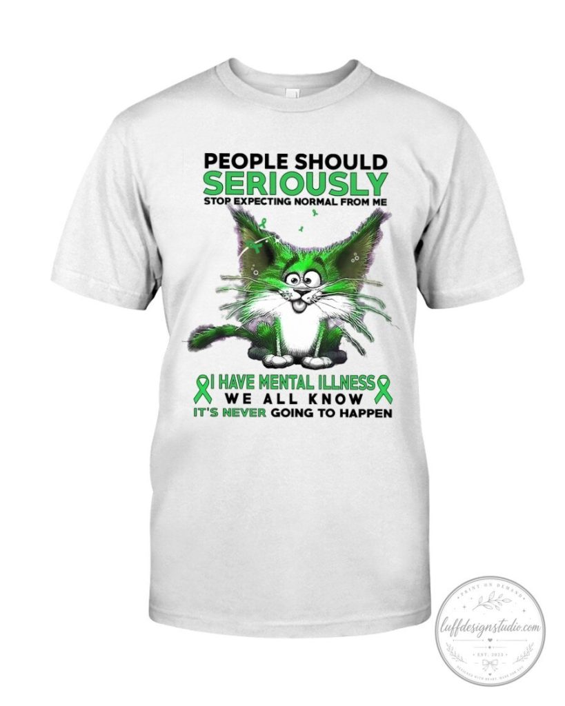 Mental Health Awareness Funny Cat Graphic T